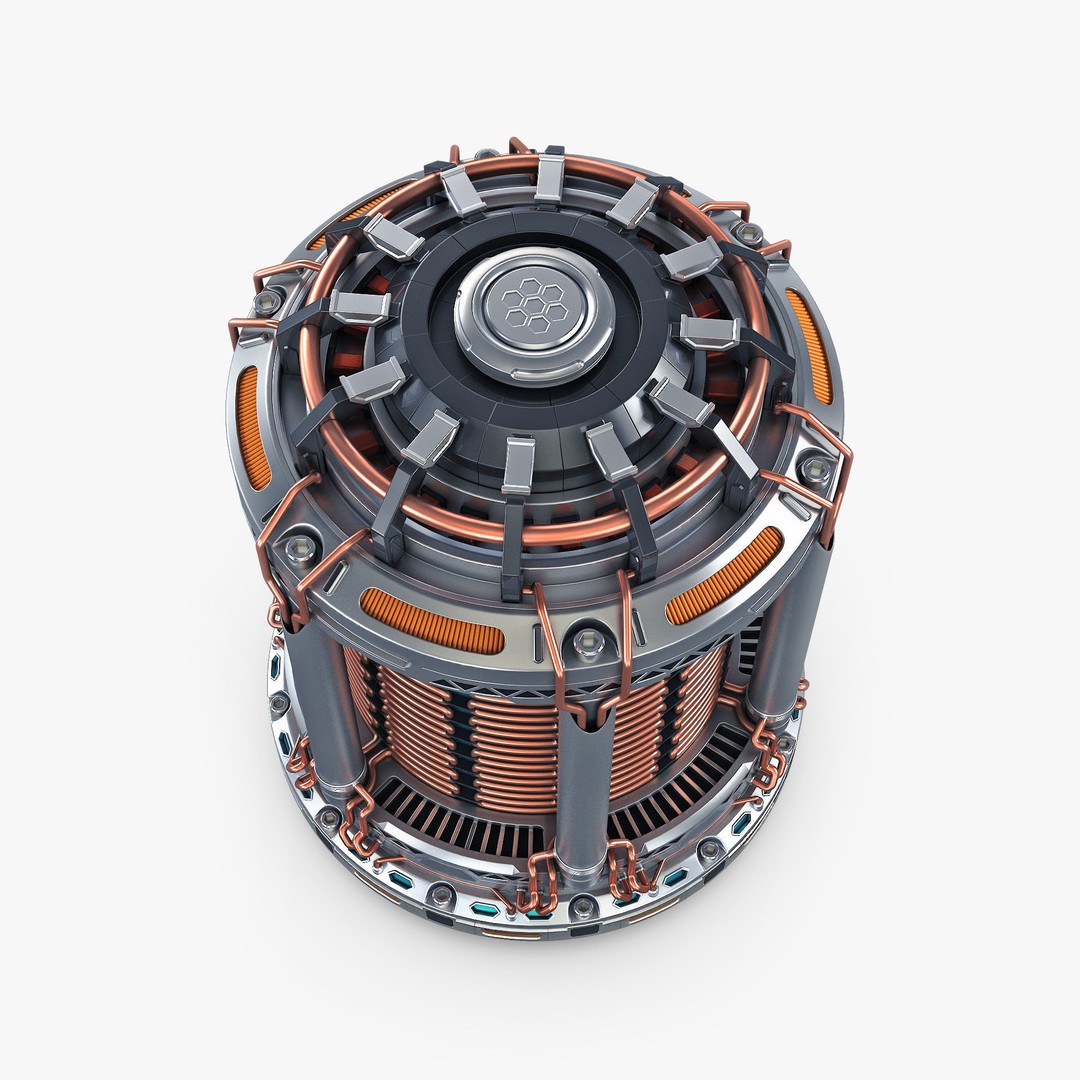 Reactor Gen Sci Fi 3D Model – High Poly Game Asset, FBX, OBJ - View 6
