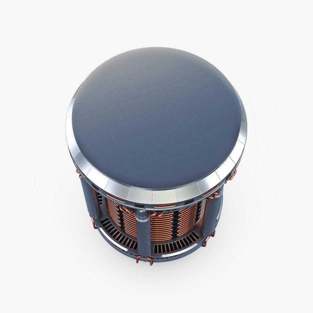 Reactor Gen Sci Fi 3D Model – High Poly Game Asset, FBX, OBJ - View 7