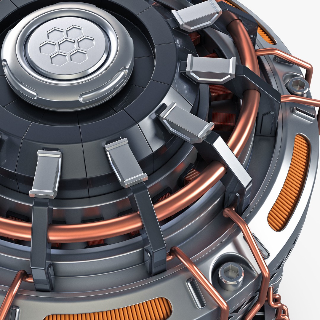 Reactor Gen Sci Fi 3D Model – High Poly Game Asset, FBX, OBJ - View 9