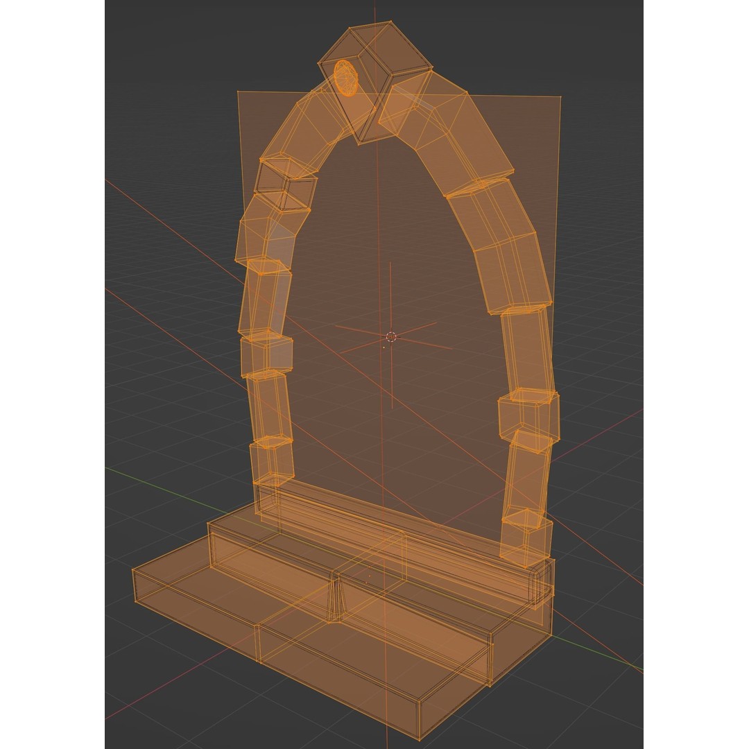 Ancient Sci-Fi Portal 3D Model – Low Poly Game Asset, PBR Textures - View 9