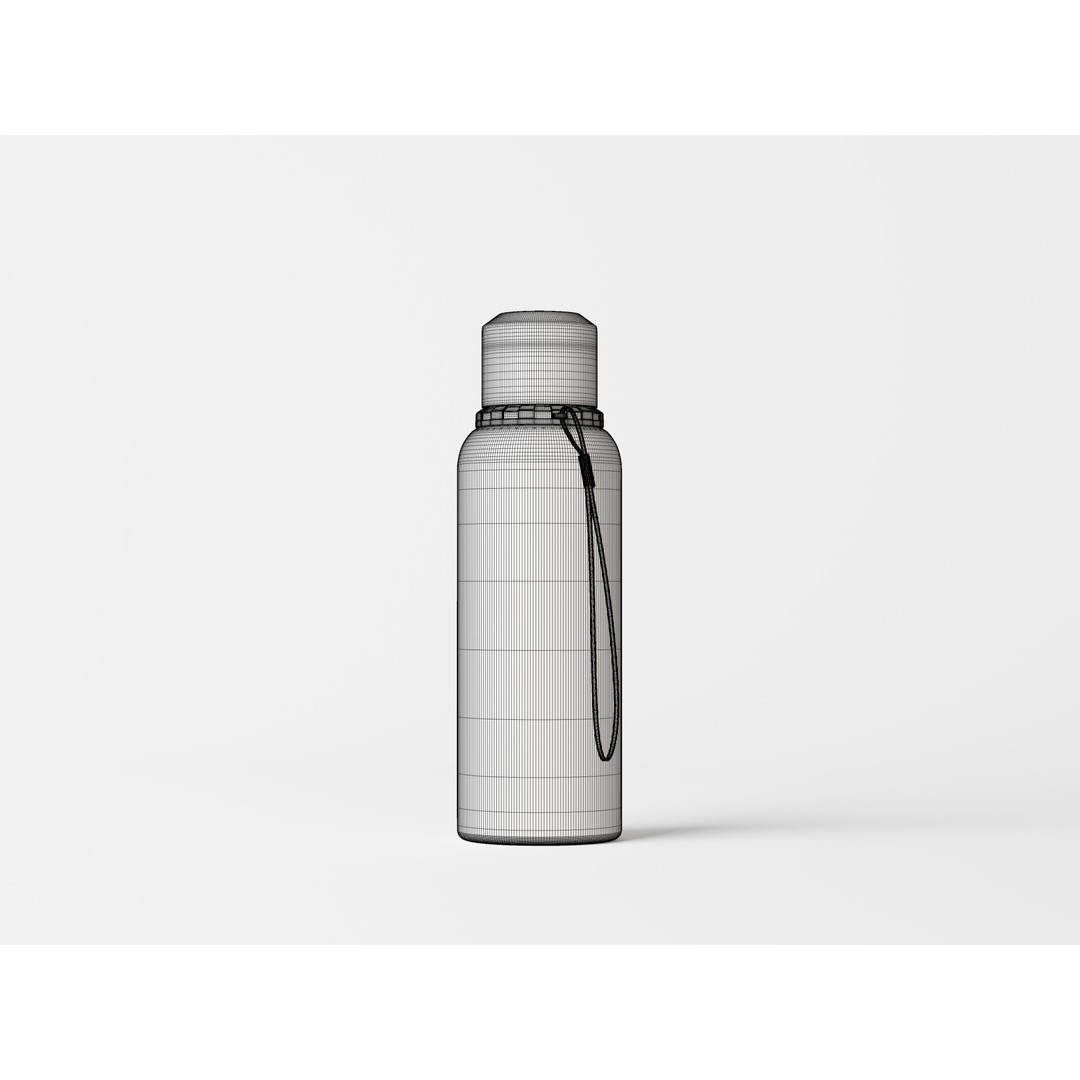 Water Bottle 3D Model – Realistic Plastic & Aluminum Mockup Formats - View 9