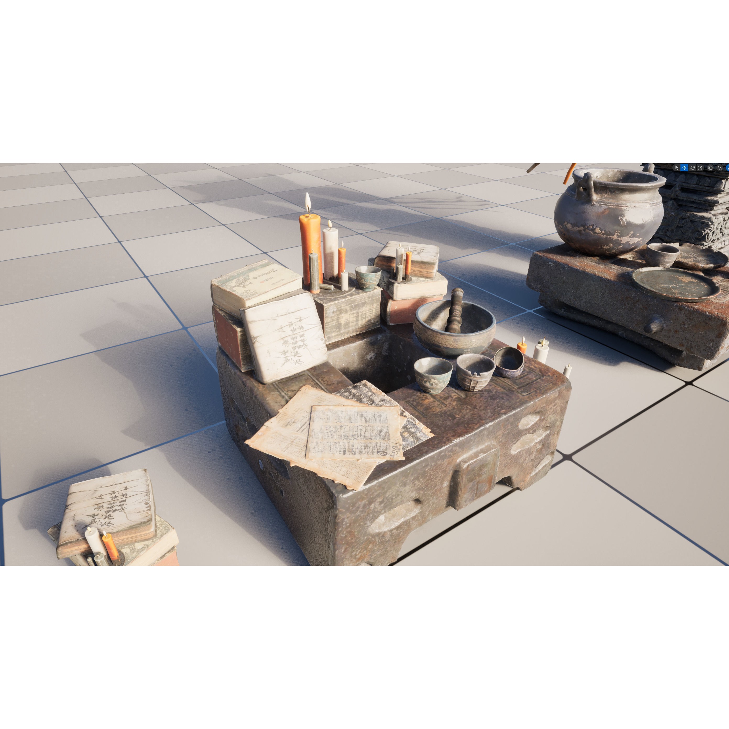 Wind Temple - Low-Poly Game-Ready 3D Model - View 16