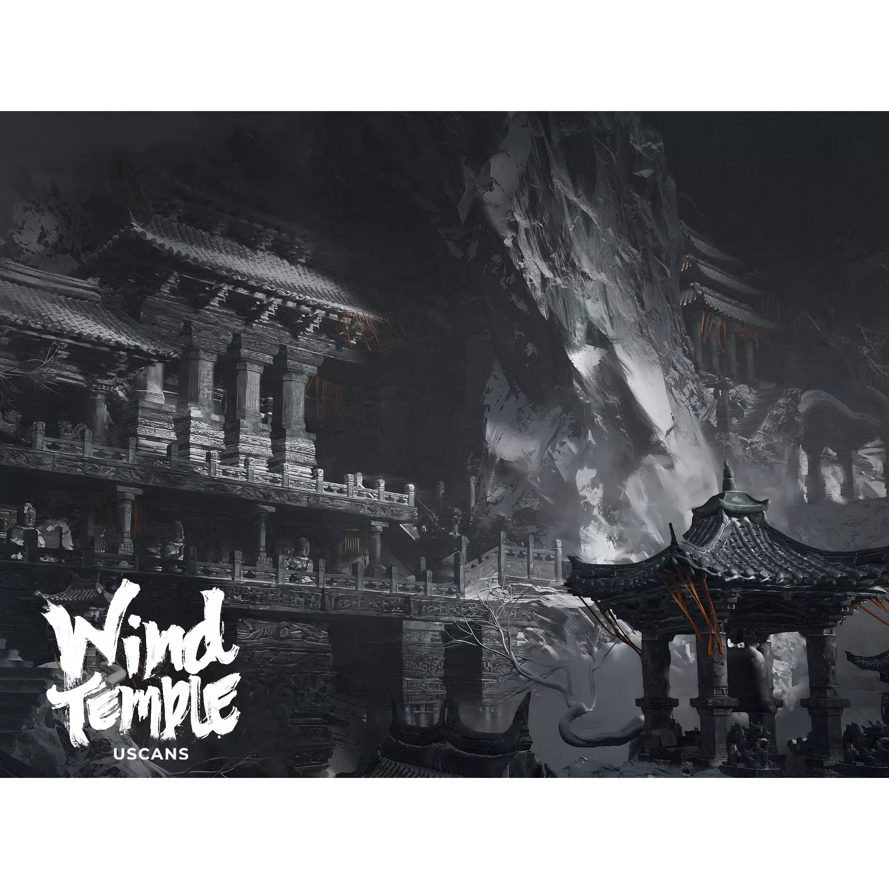 Wind Temple - Low-Poly Game-Ready 3D Model - View 2