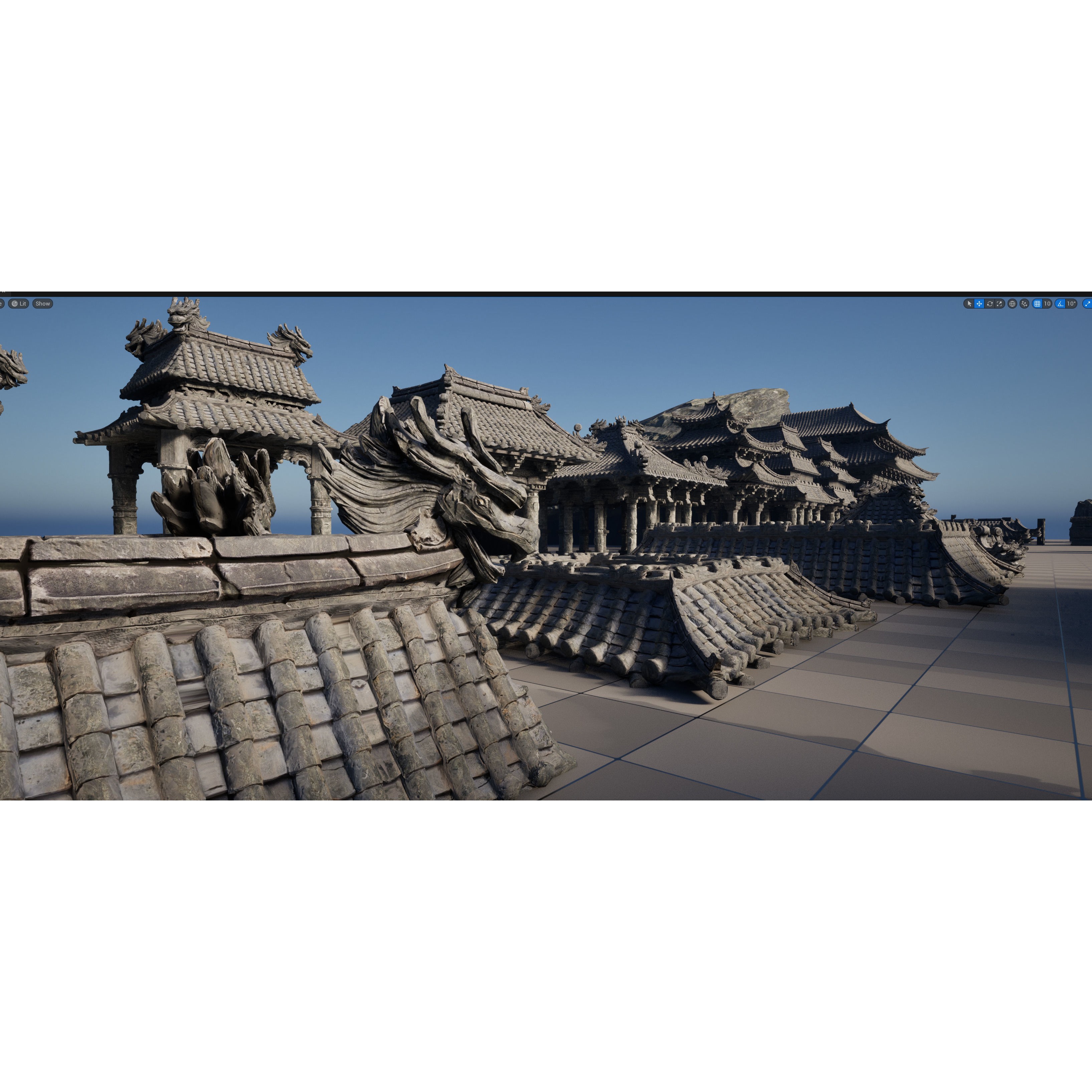 Wind Temple - Low-Poly Game-Ready 3D Model - View 25