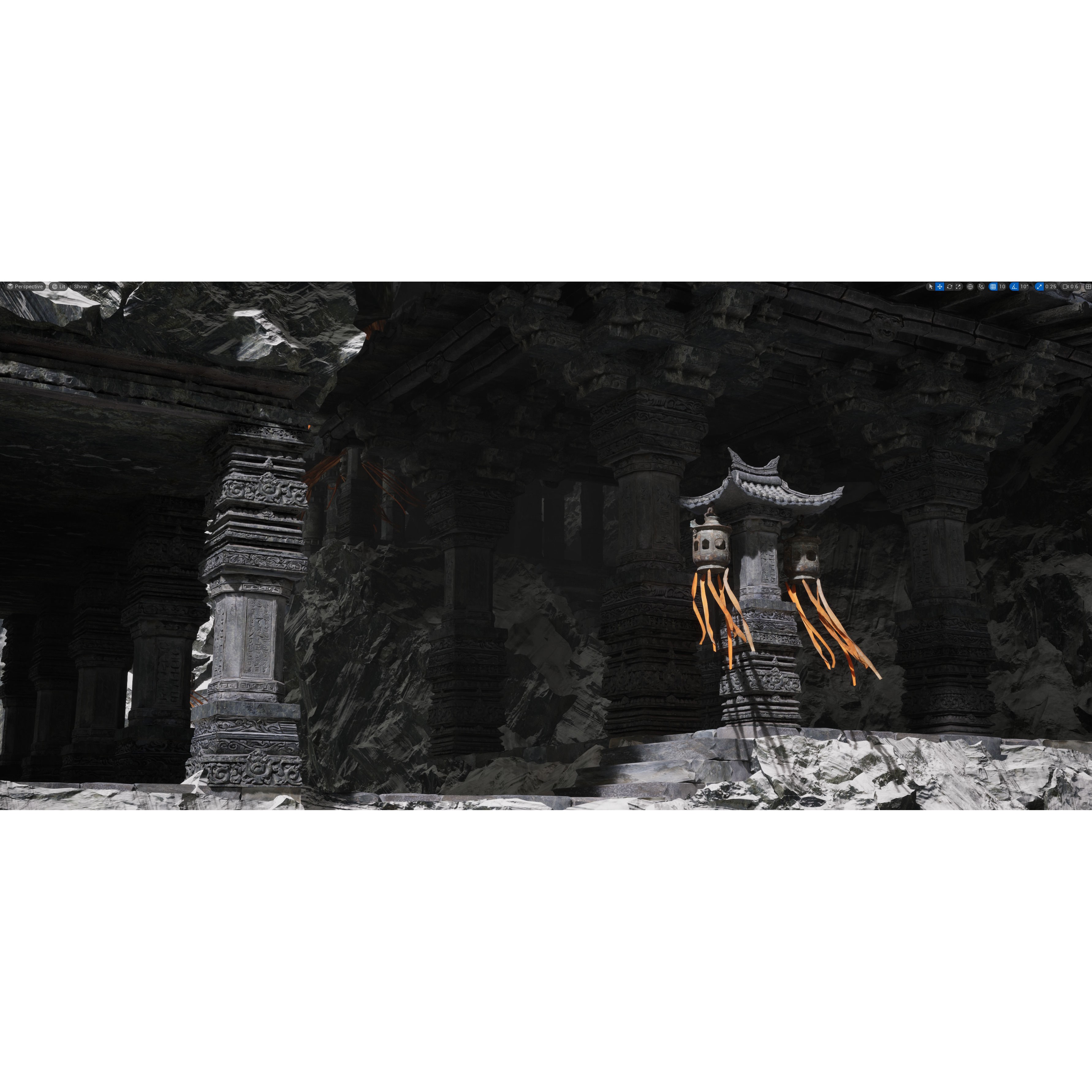 Wind Temple - Low-Poly Game-Ready 3D Model - View 30