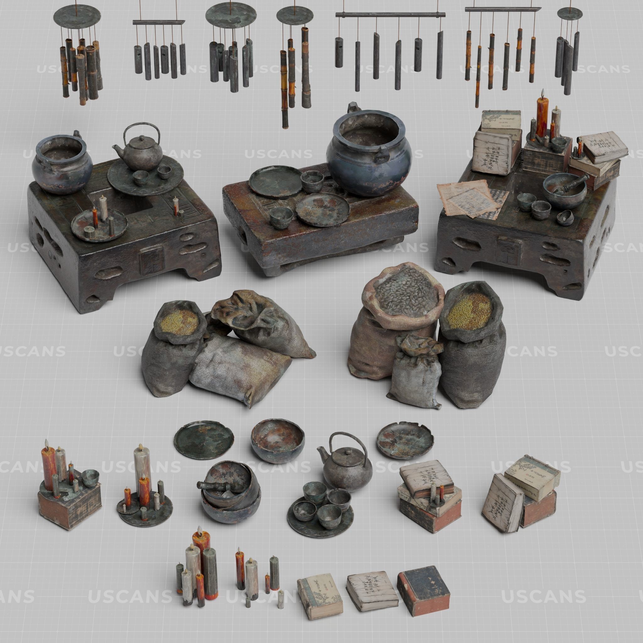 Wind Temple - Low-Poly Game-Ready 3D Model - View 6