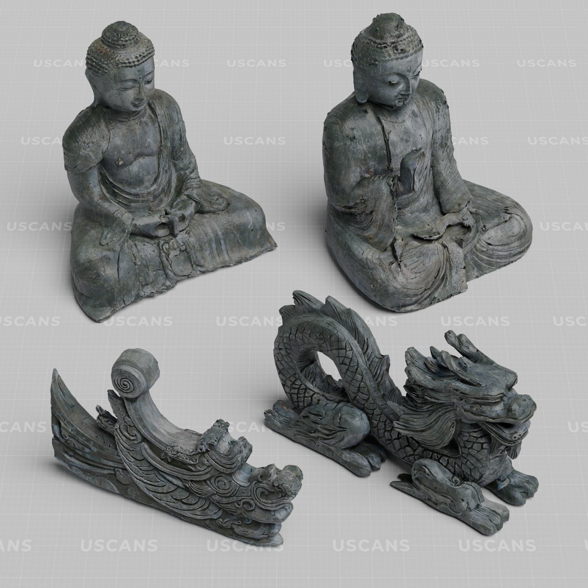 Wind Temple - Low-Poly Game-Ready 3D Model - View 9