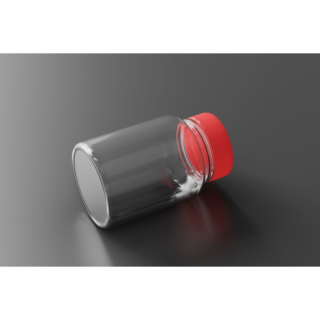 Medicine Bottle 3D Model – Low Poly Medical Asset, FBX, OBJ - View 11