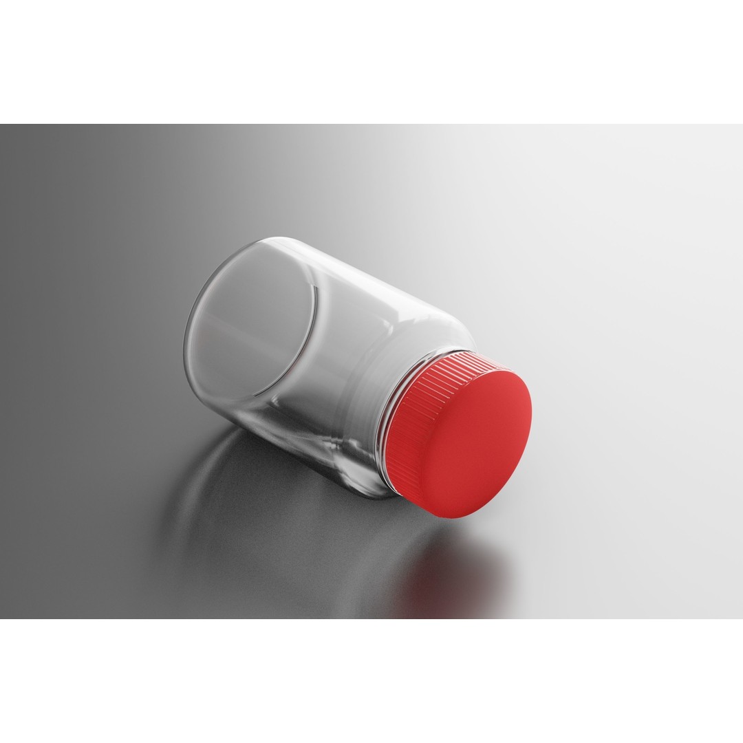 Medicine Bottle 3D Model – Low Poly Medical Asset, FBX, OBJ - View 12