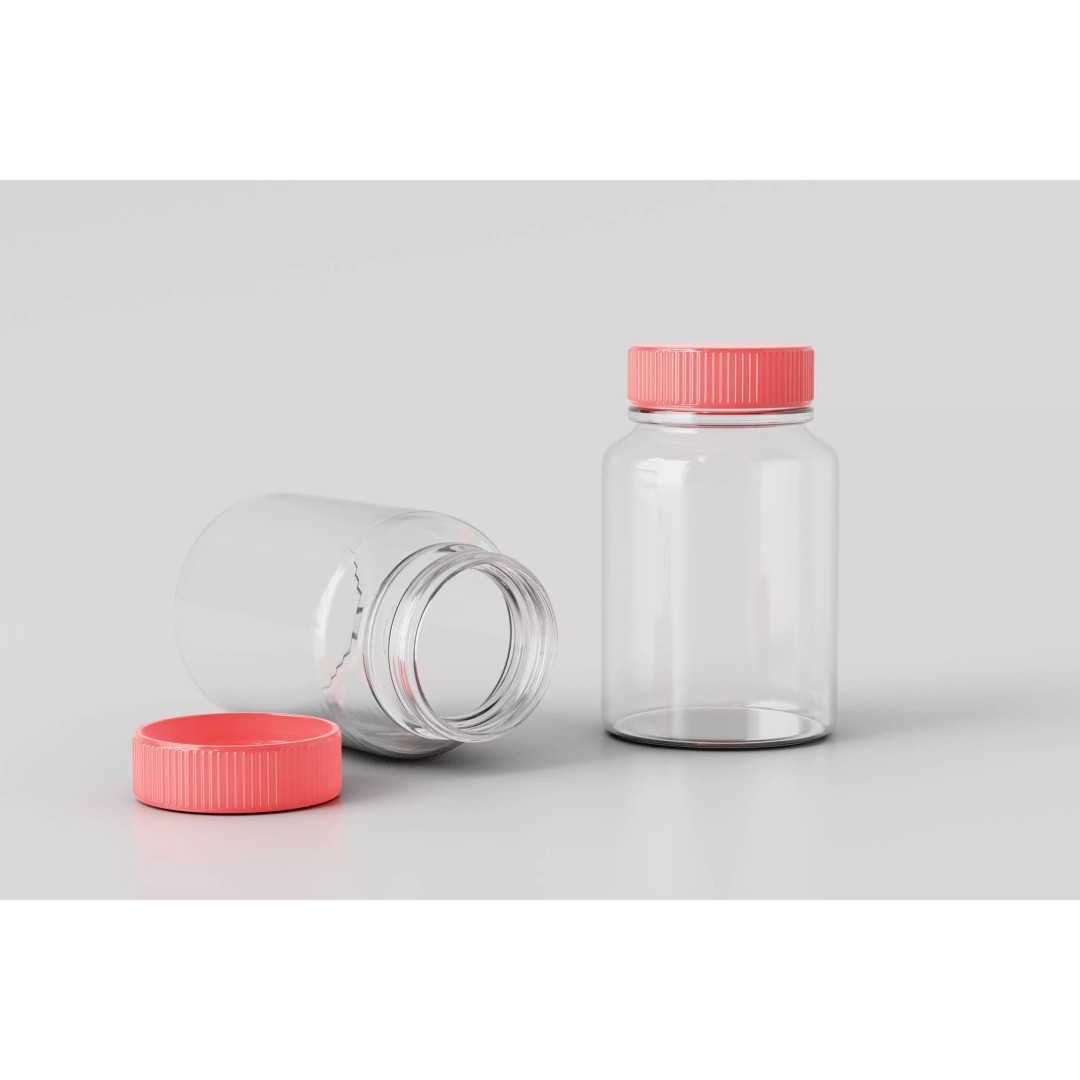 Medicine Bottle 3D Model – Low Poly Medical Asset, FBX, OBJ - View 2