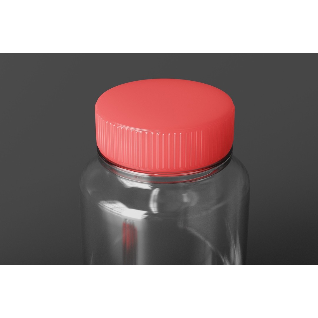 Medicine Bottle 3D Model – Low Poly Medical Asset, FBX, OBJ - View 5