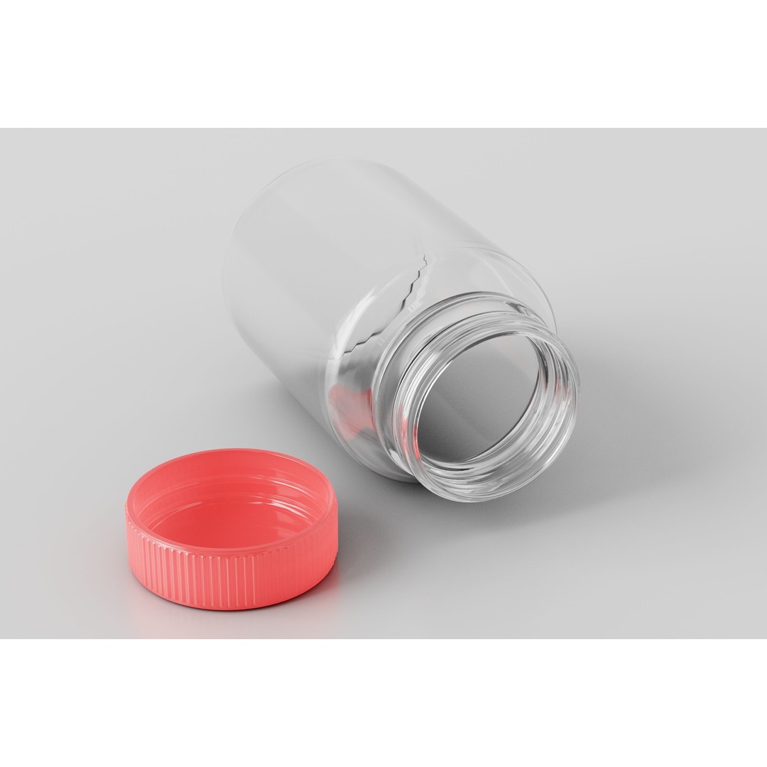 Medicine Bottle 3D Model – Low Poly Medical Asset, FBX, OBJ - View 7