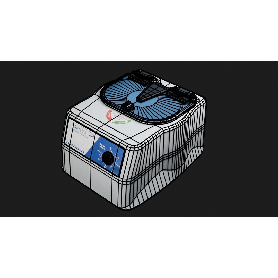 Vile Centrifuge 3D Model – Low Poly Laboratory Equipment, FBX - View 4