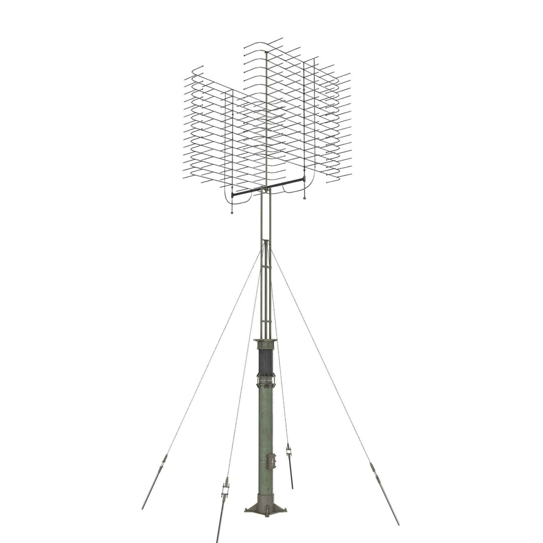 Army Antenna 3D Model – Low Poly PBR Game Asset, FBX, OBJ - View 12