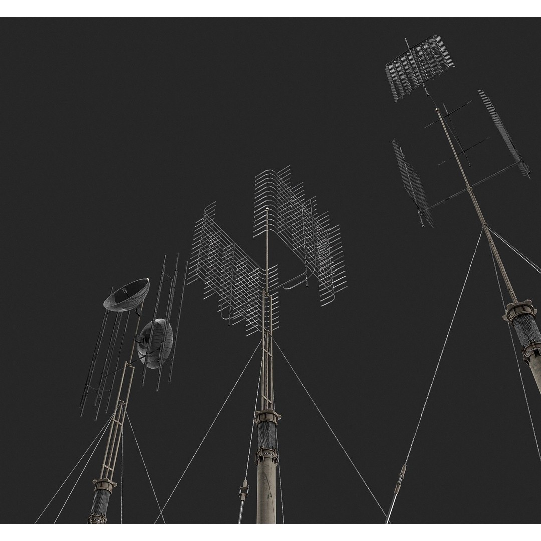 Army Antenna 3D Model – Low Poly PBR Game Asset, FBX, OBJ - View 14