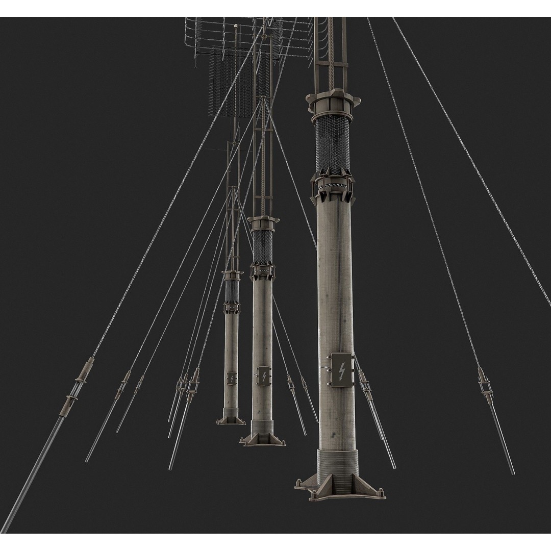 Army Antenna 3D Model – Low Poly PBR Game Asset, FBX, OBJ - View 16