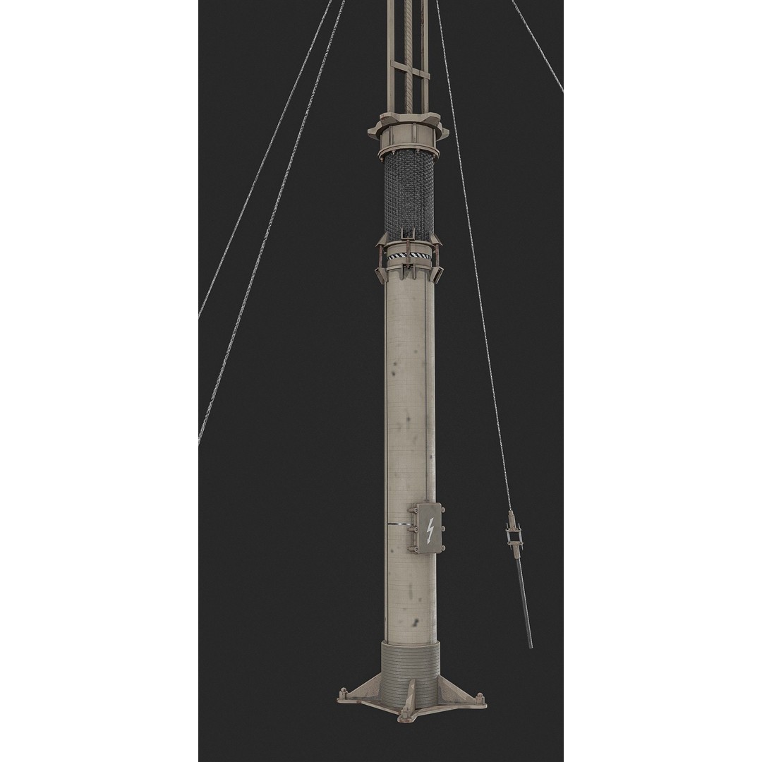 Army Antenna 3D Model – Low Poly PBR Game Asset, FBX, OBJ - View 18