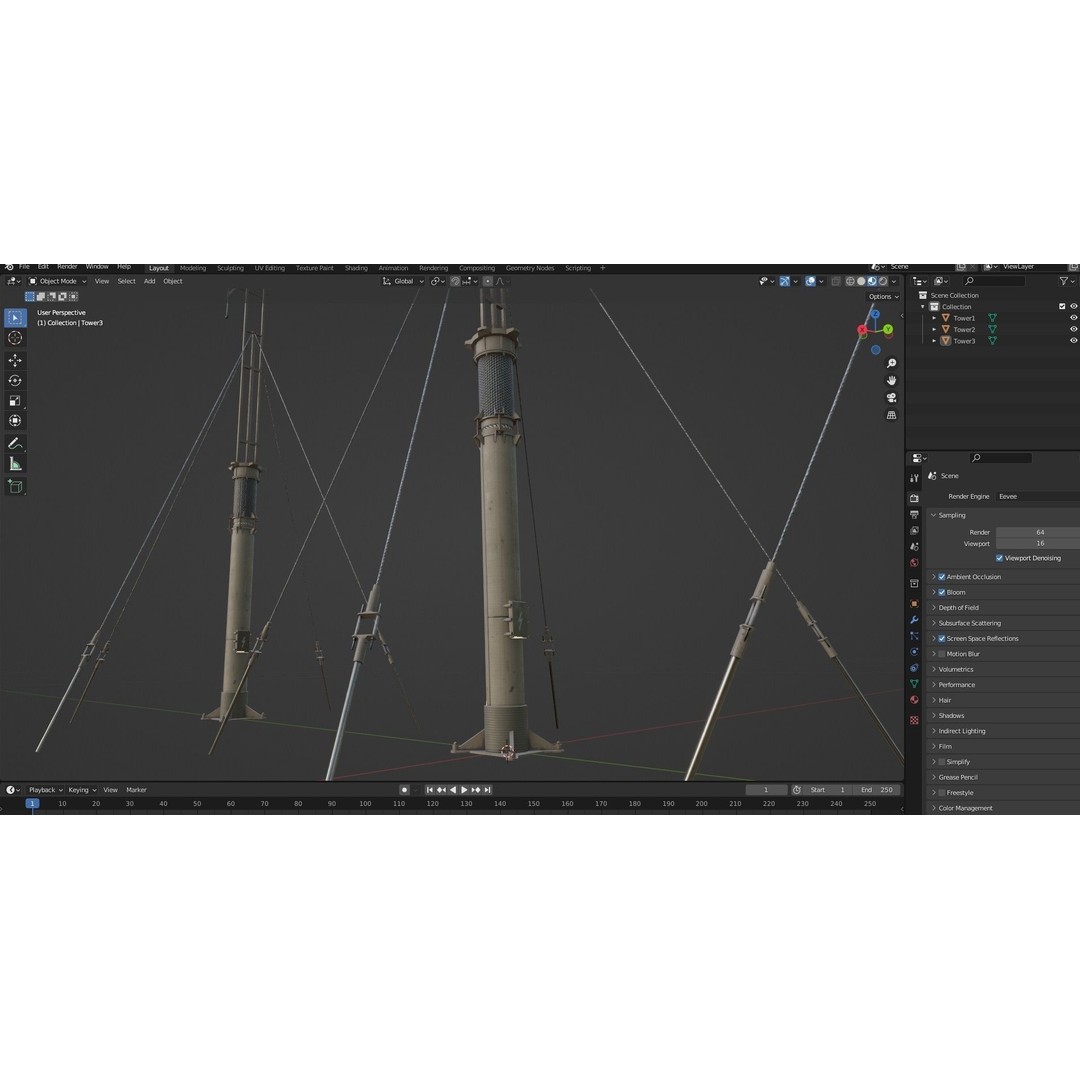 Army Antenna 3D Model – Low Poly PBR Game Asset, FBX, OBJ - View 19