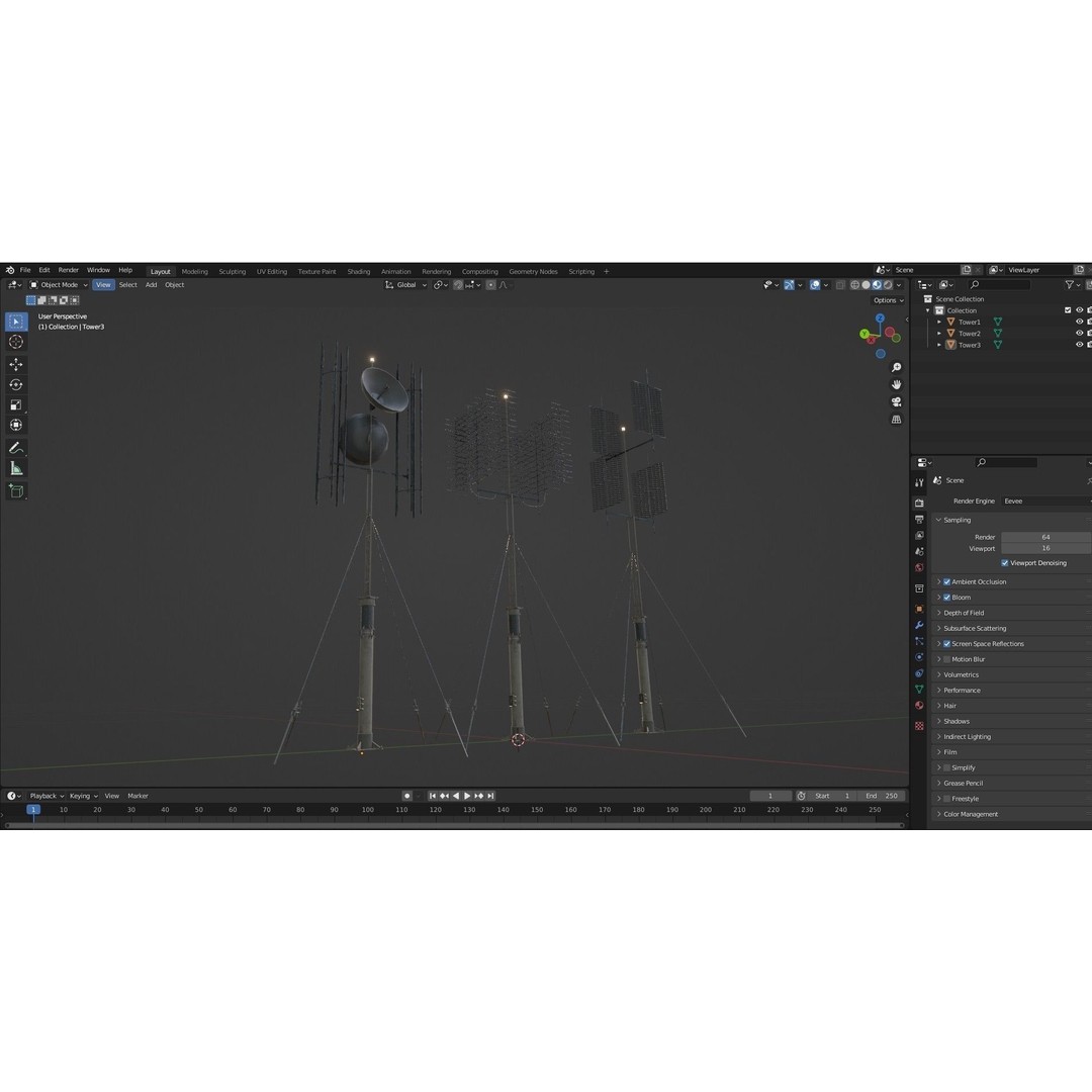 Army Antenna 3D Model – Low Poly PBR Game Asset, FBX, OBJ - View 20