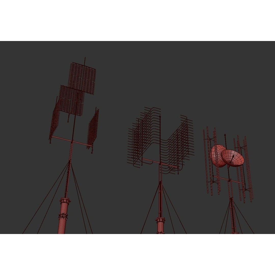 Army Antenna 3D Model – Low Poly PBR Game Asset, FBX, OBJ - View 21