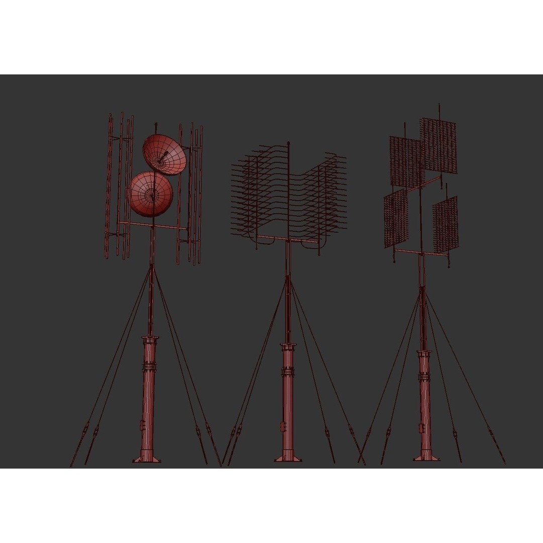 Army Antenna 3D Model – Low Poly PBR Game Asset, FBX, OBJ - View 22
