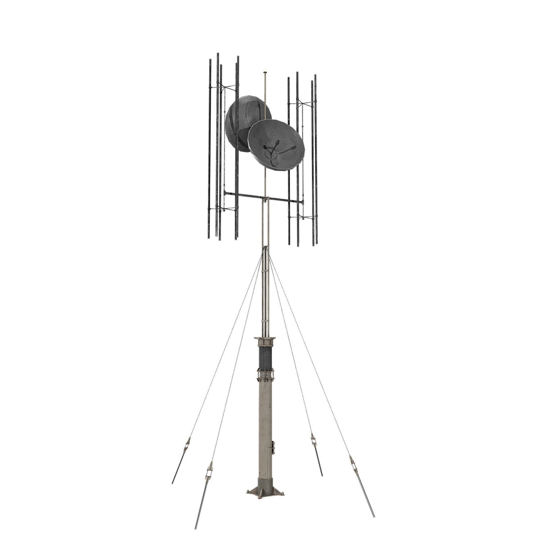 Army Antenna 3D Model – Low Poly PBR Game Asset, FBX, OBJ - View 8