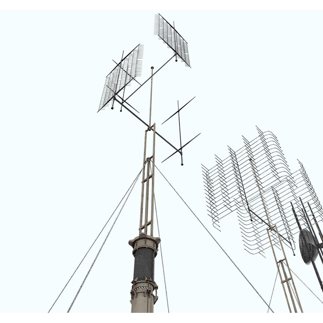 Army Antenna 3D Model – Low Poly PBR Game Asset, FBX, OBJ - View 9
