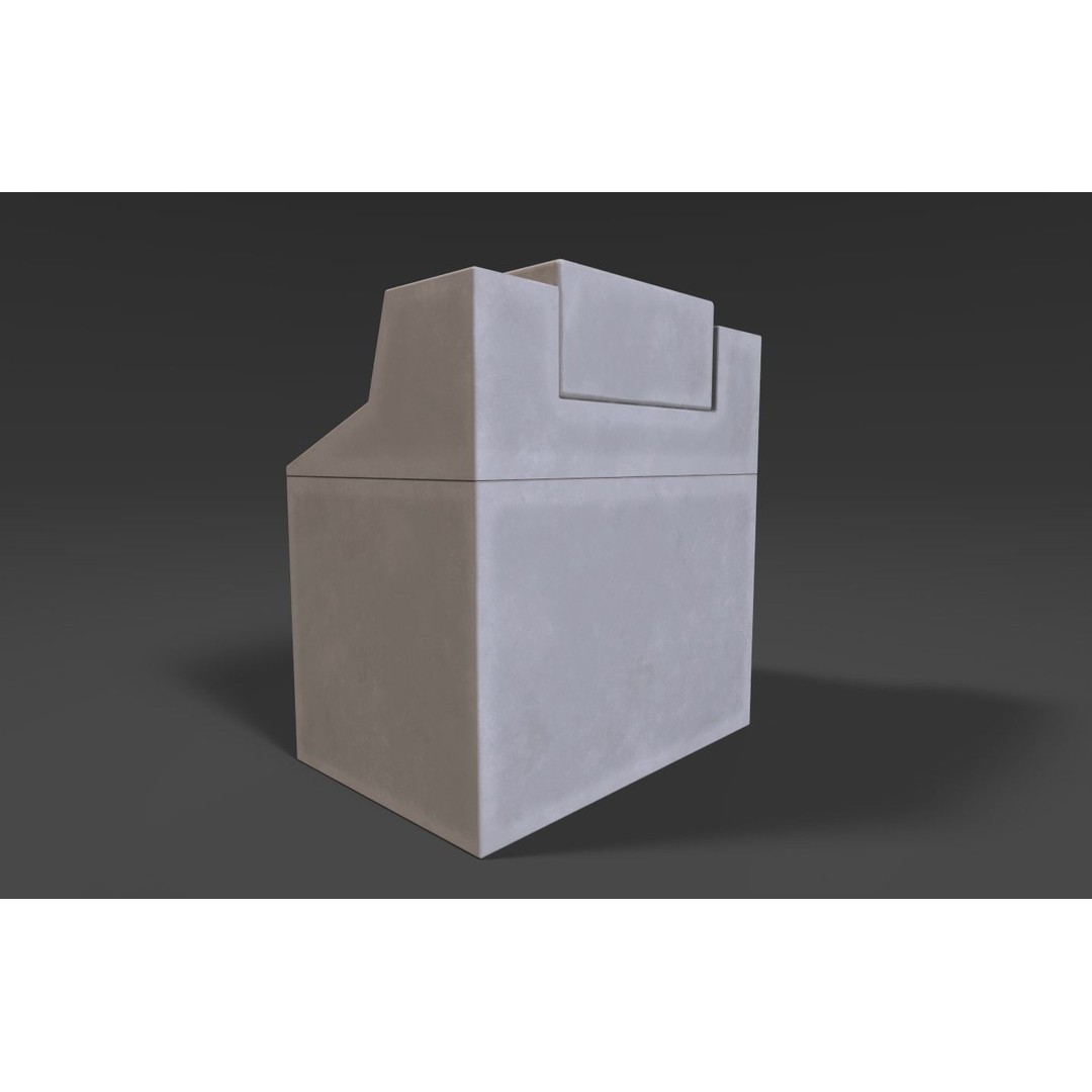 Stylized Retro Control Console 3D Model – Low Poly Game Asset, FBX, OBJ - View 18