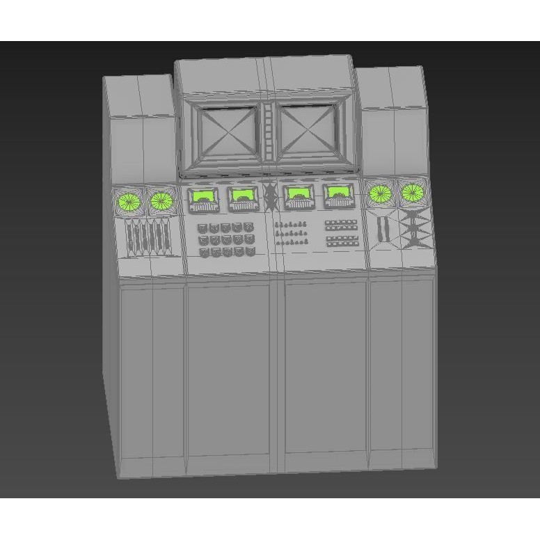 Stylized Retro Control Console 3D Model – Low Poly Game Asset, FBX, OBJ - View 21