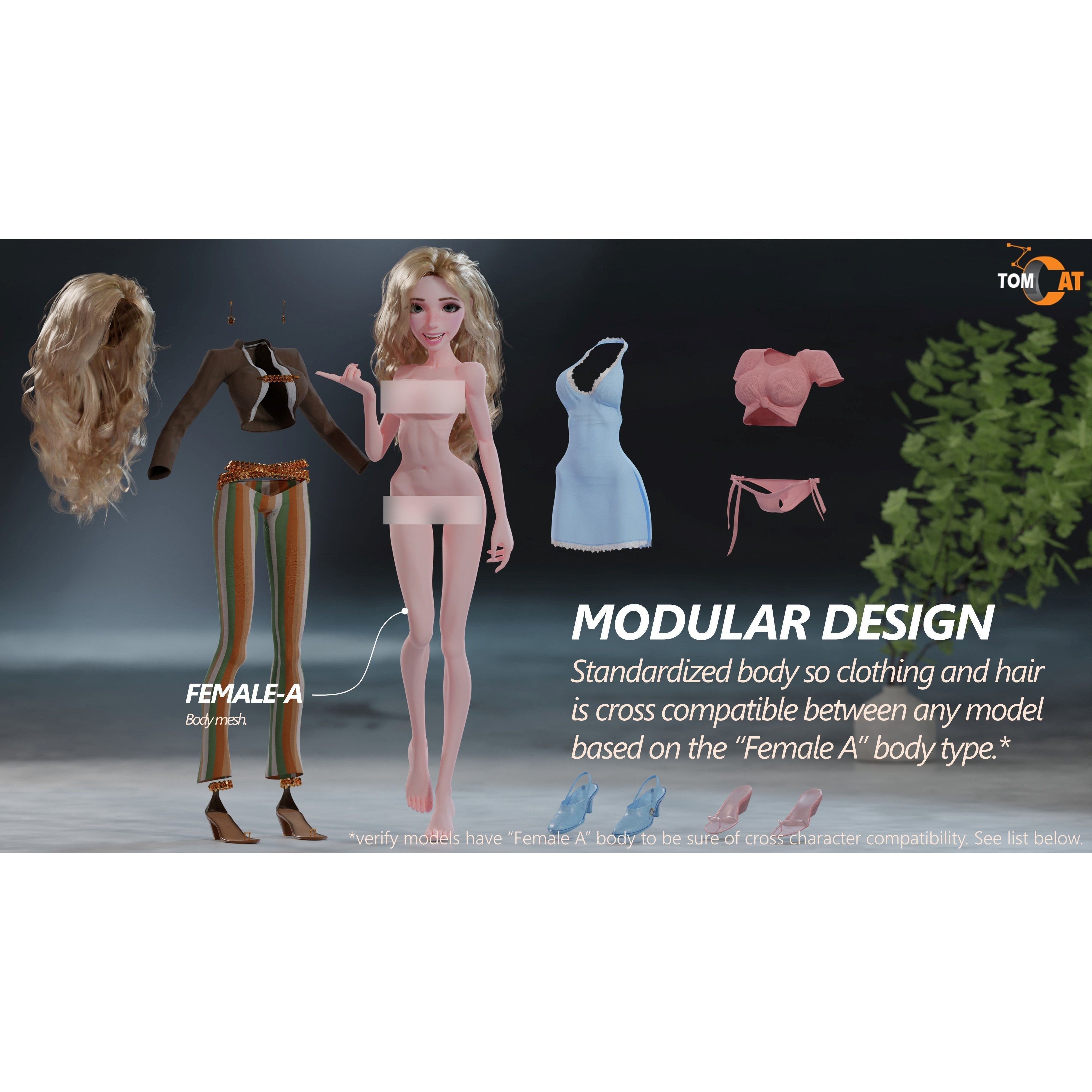 Sara - Low-Poly Game-Ready 3D Model - View 7