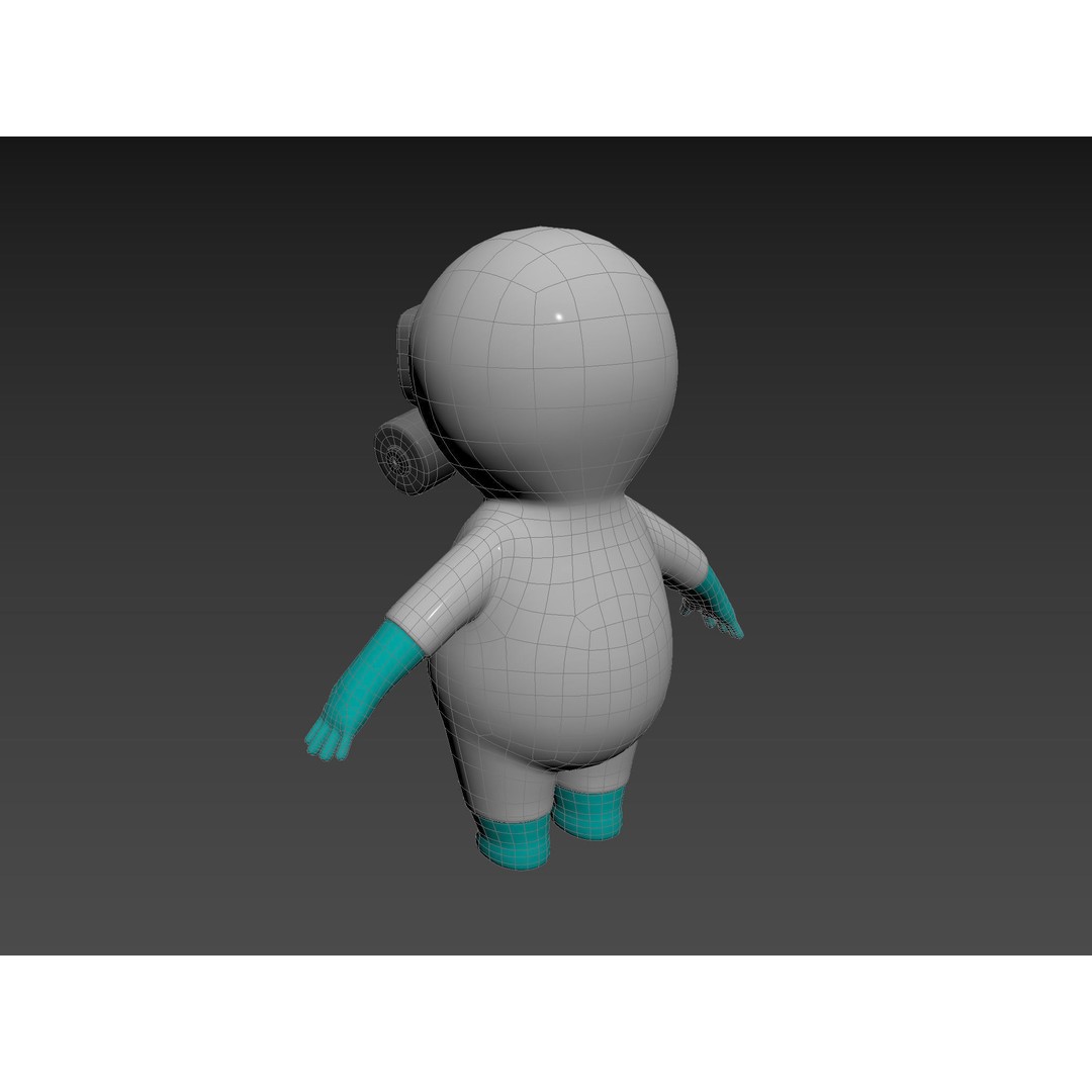 Hazmat Character 3D Model – Cartoon Style Game Asset, FBX, OBJ - View 20