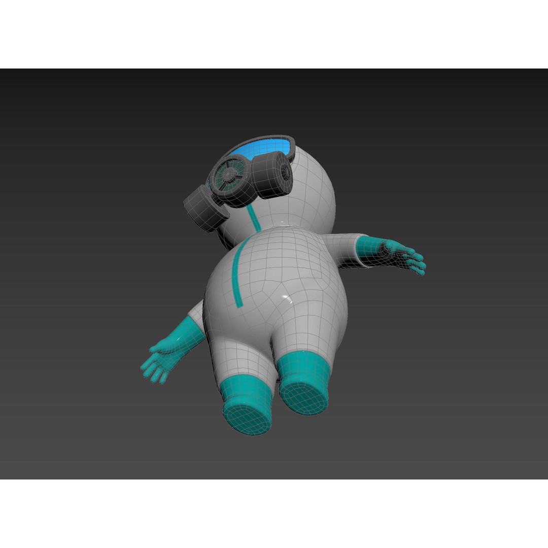 Hazmat Character 3D Model – Cartoon Style Game Asset, FBX, OBJ - View 23