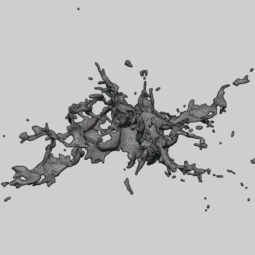 Animated Blood Splash 3D Model – Fluid Burst, Blender Format
