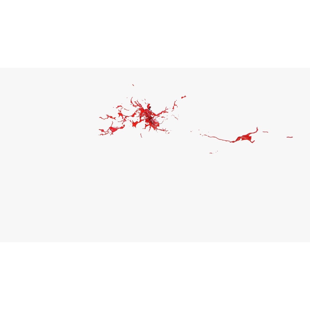 Animated Blood Splash 3D Model – Fluid Burst, Blender Format - View 7