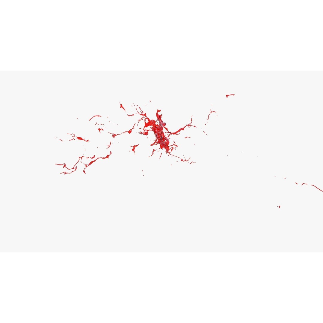 Animated Blood Splash 3D Model – Fluid Burst, Blender Format - View 8