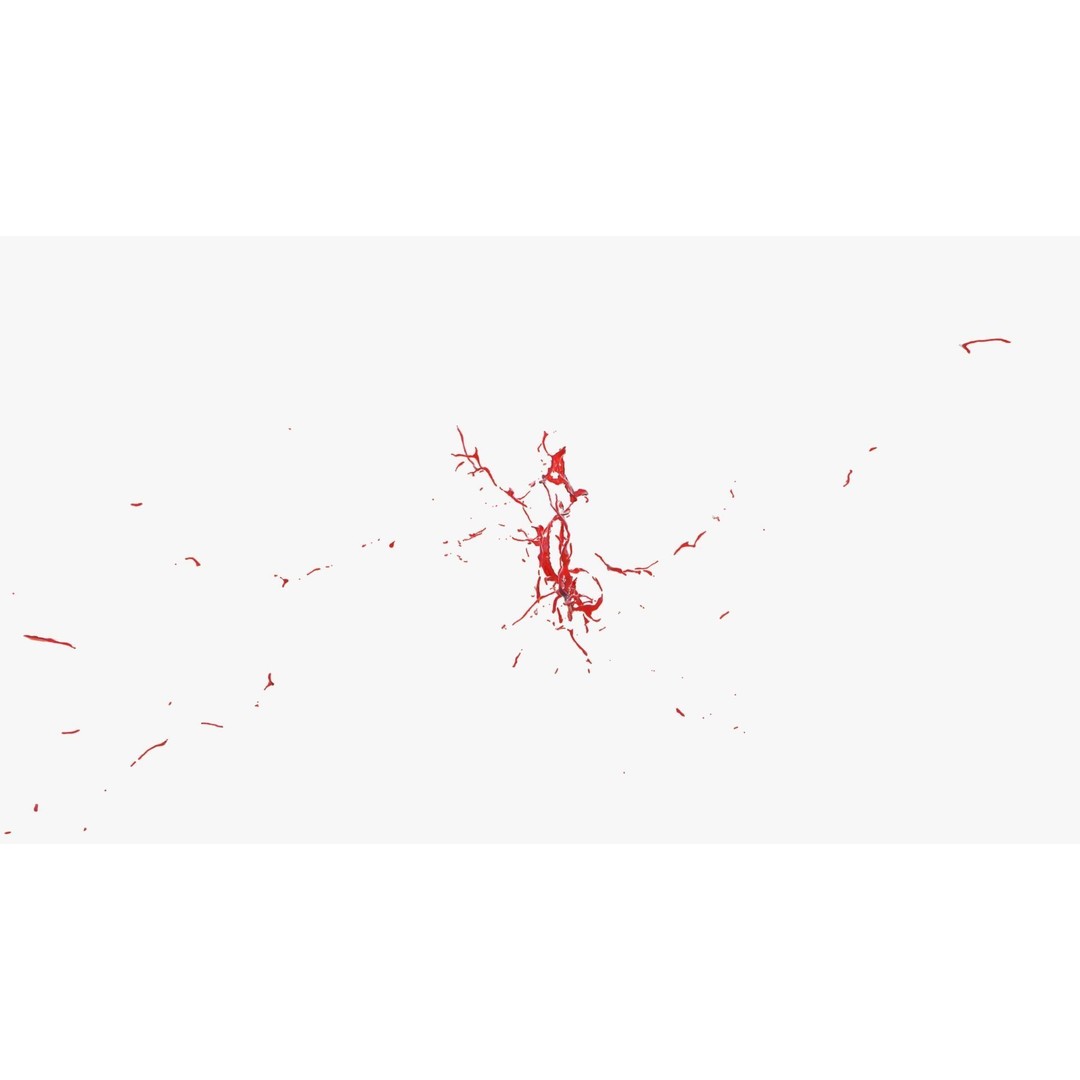Animated Blood Splash 3D Model – Fluid Burst, Blender Format - View 9