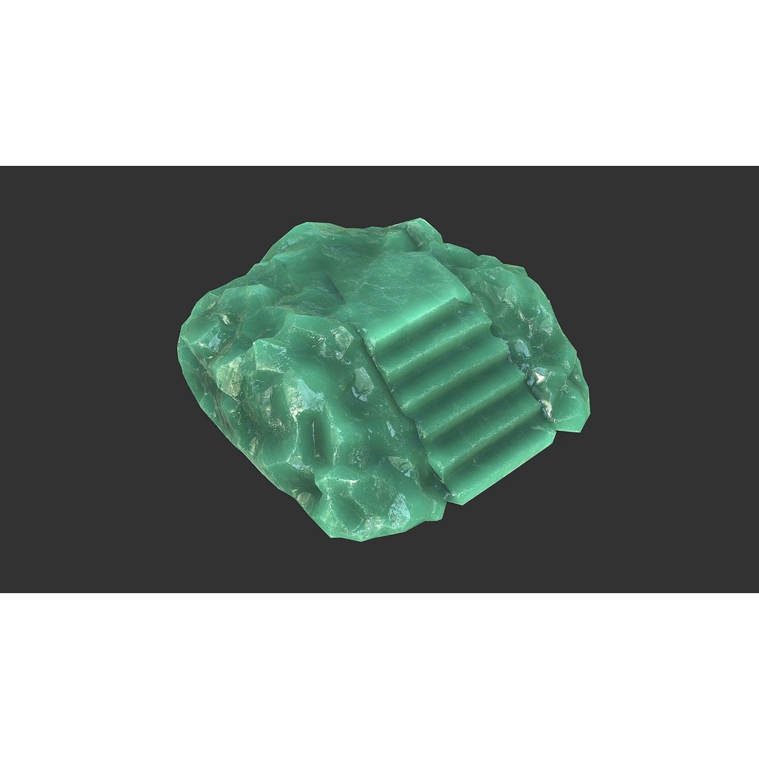 Stone Stairs 3D Model – Low Poly PBR Game Asset, FBX, OBJ - View 18