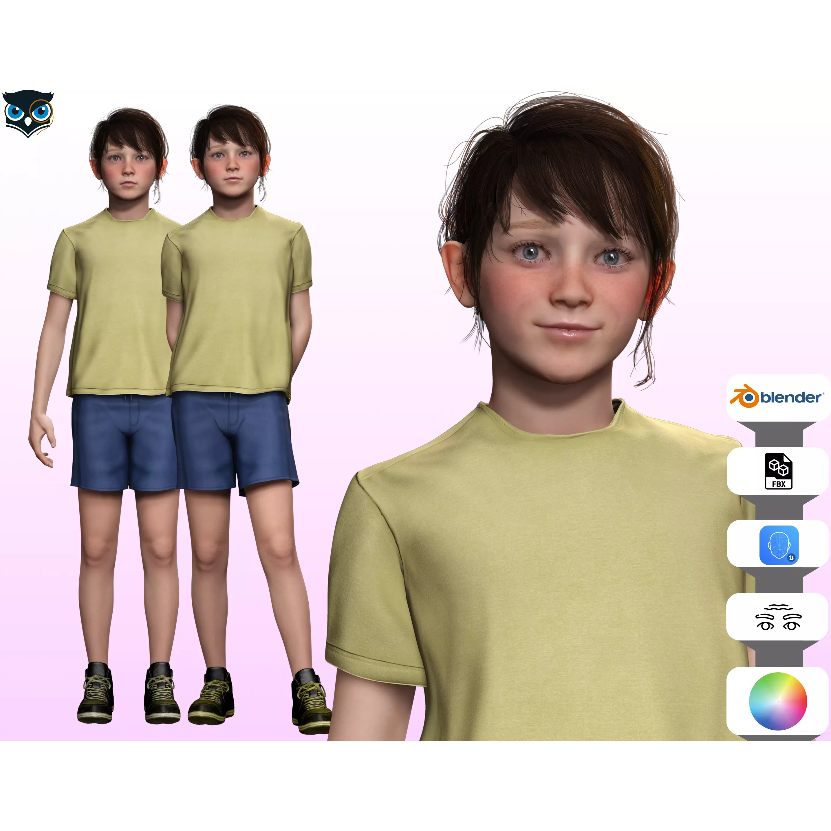 Isabella - Low-Poly Game-Ready 3D Model - View 2