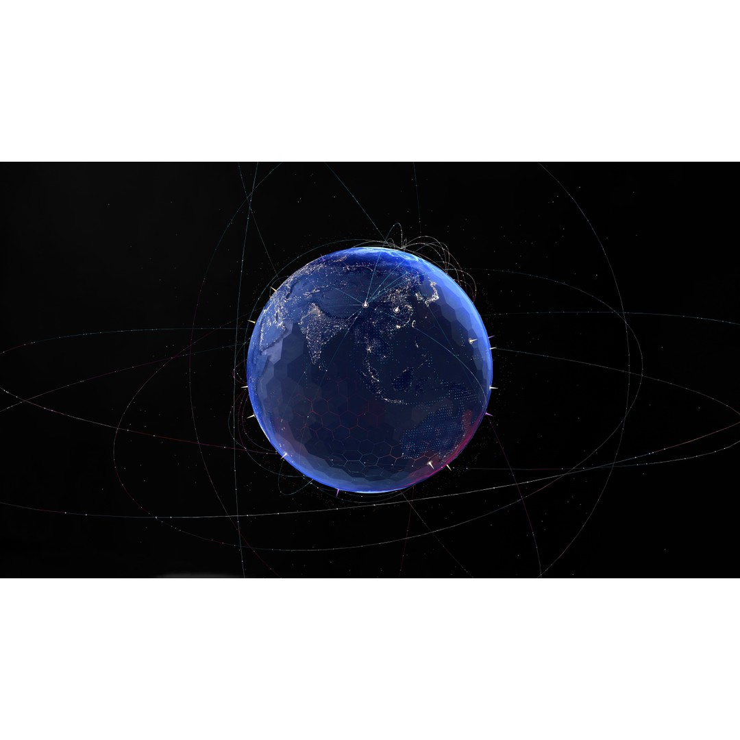 Animated Earth 3D Model – High-Tech Globe with Textures, C4D - View 3