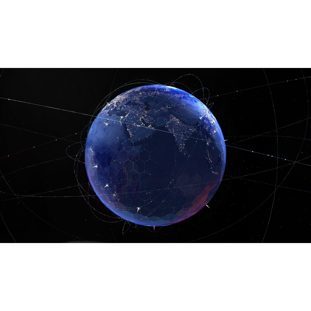 Animated Earth 3D Model – High-Tech Globe with Textures, C4D - View 8