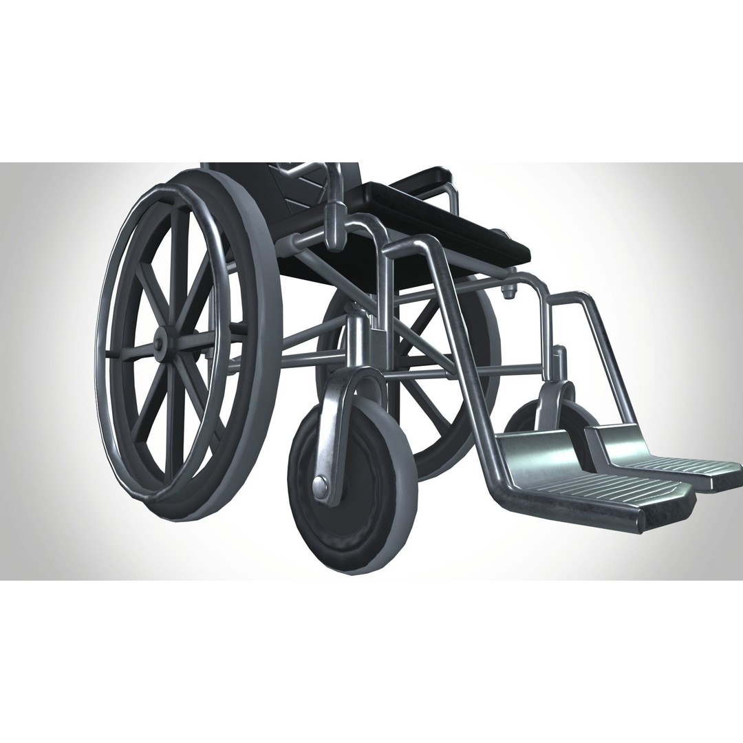 Wheelchair 3D Model – Detailed PBR Asset for Medical Use, FBX