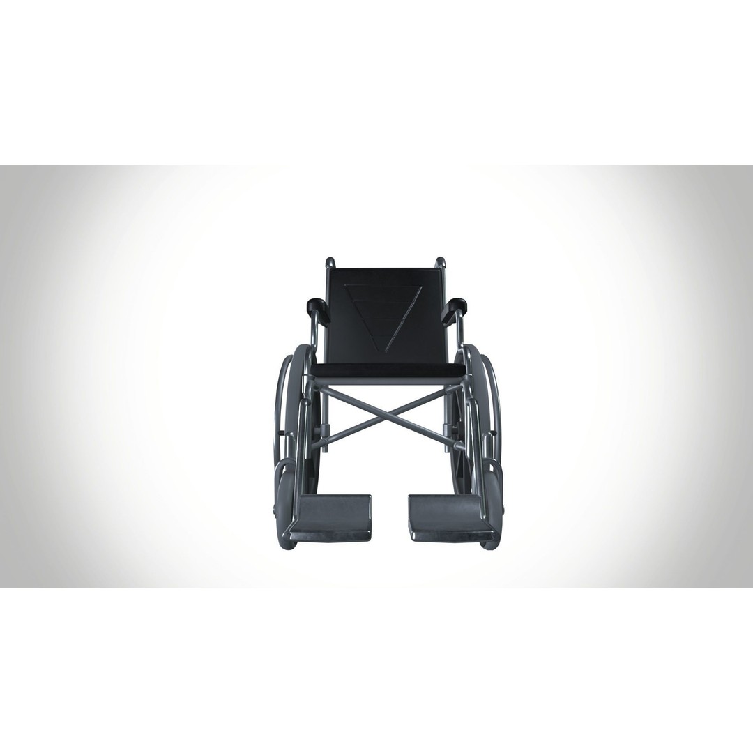 Wheelchair 3D Model – Detailed PBR Asset for Medical Use, FBX - View 3