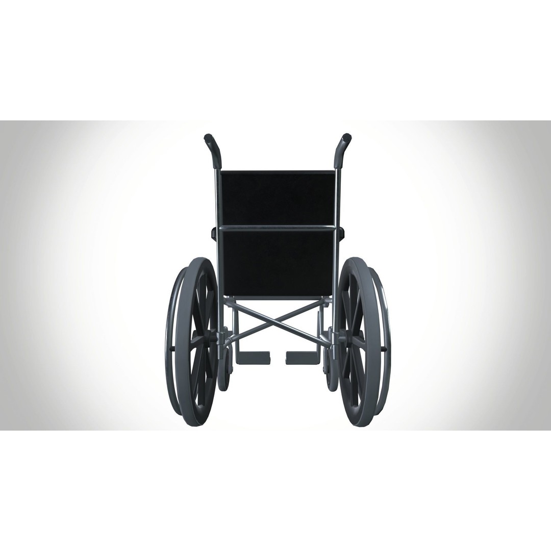 Wheelchair 3D Model – Detailed PBR Asset for Medical Use, FBX - View 6