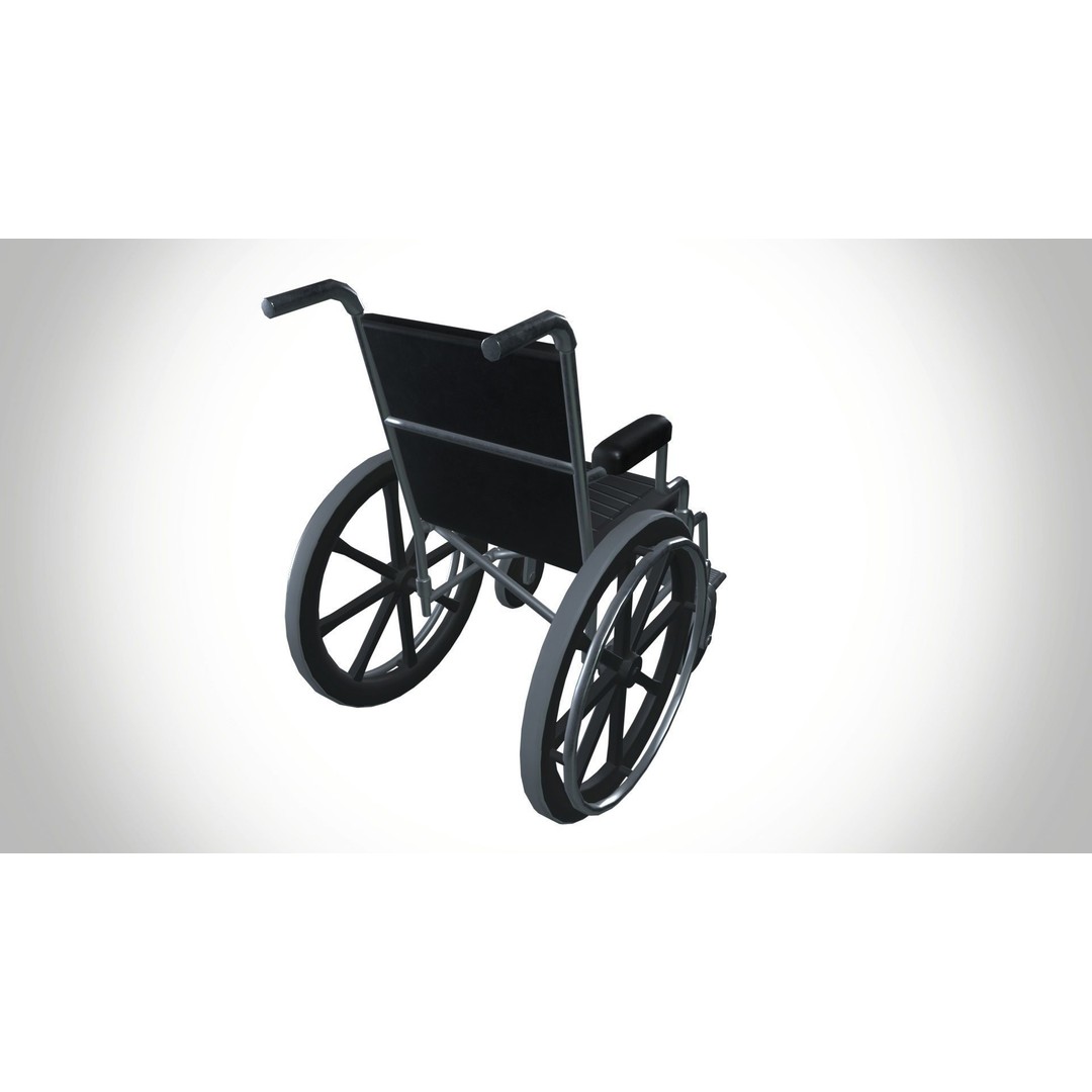 Wheelchair 3D Model – Detailed PBR Asset for Medical Use, FBX - View 7