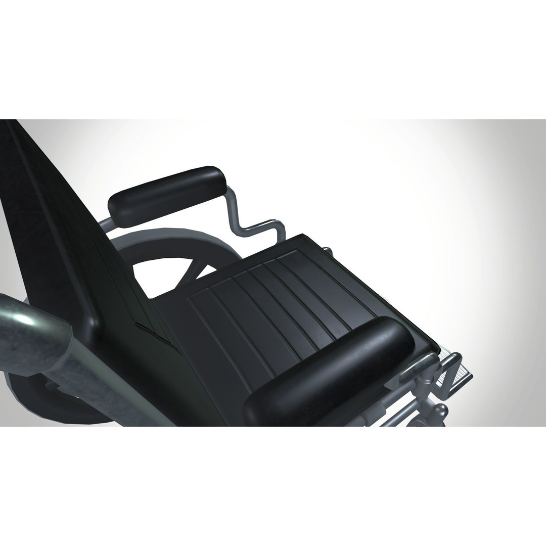 Wheelchair 3D Model – Detailed PBR Asset for Medical Use, FBX - View 8