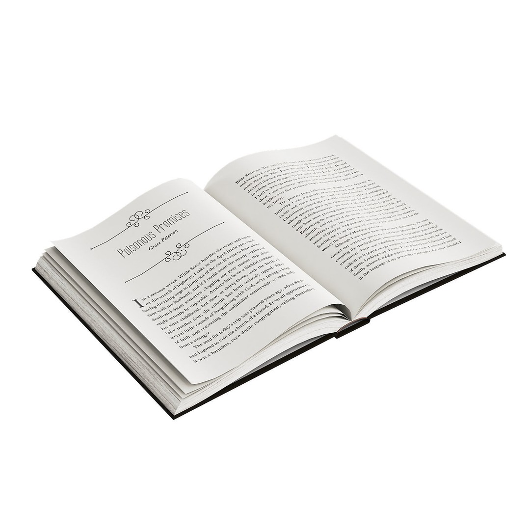 Open Books Set 3D Model – Detailed Library Decor, PBR Textures - View 4