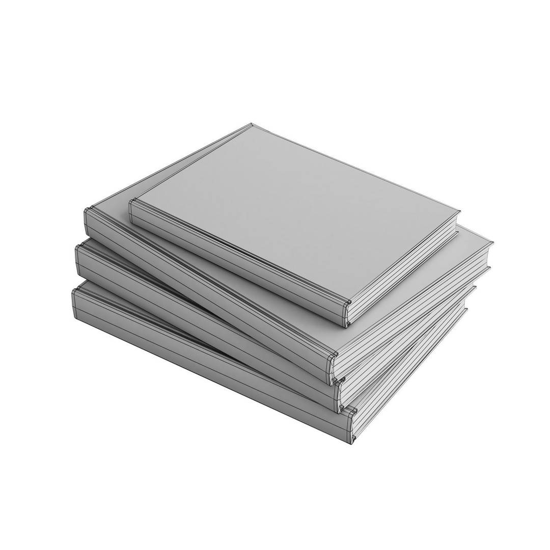 Open Books Set 3D Model – Detailed Library Decor, PBR Textures - View 7