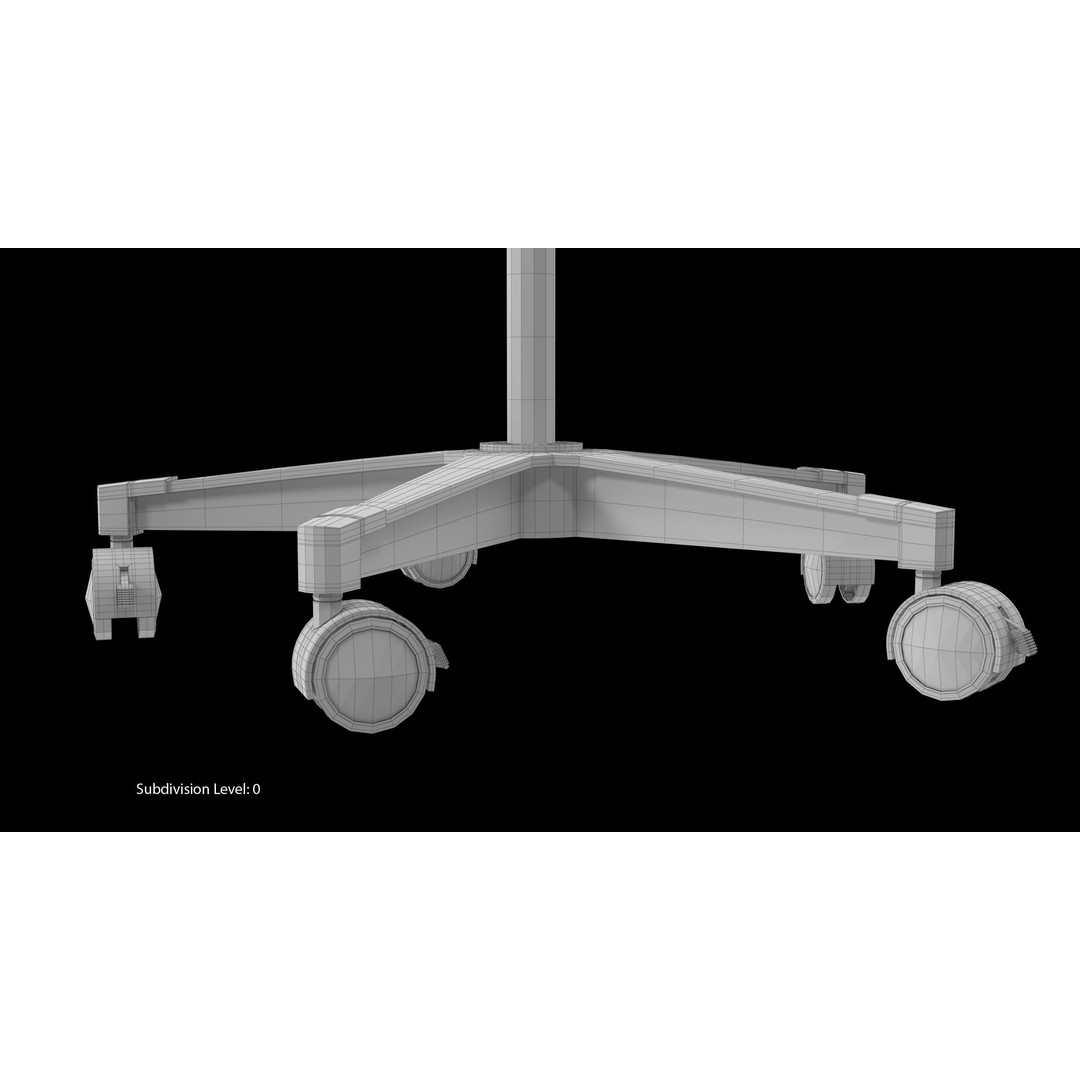 Hospital Drip Stand 3D Model – Low Poly Medical Asset, FBX, PBR - View 26