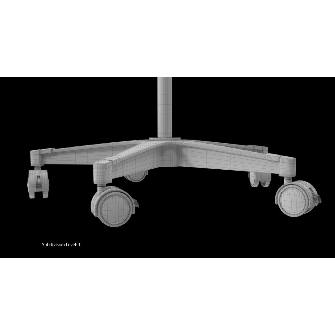 Hospital Drip Stand 3D Model – Low Poly Medical Asset, FBX, PBR - View 27