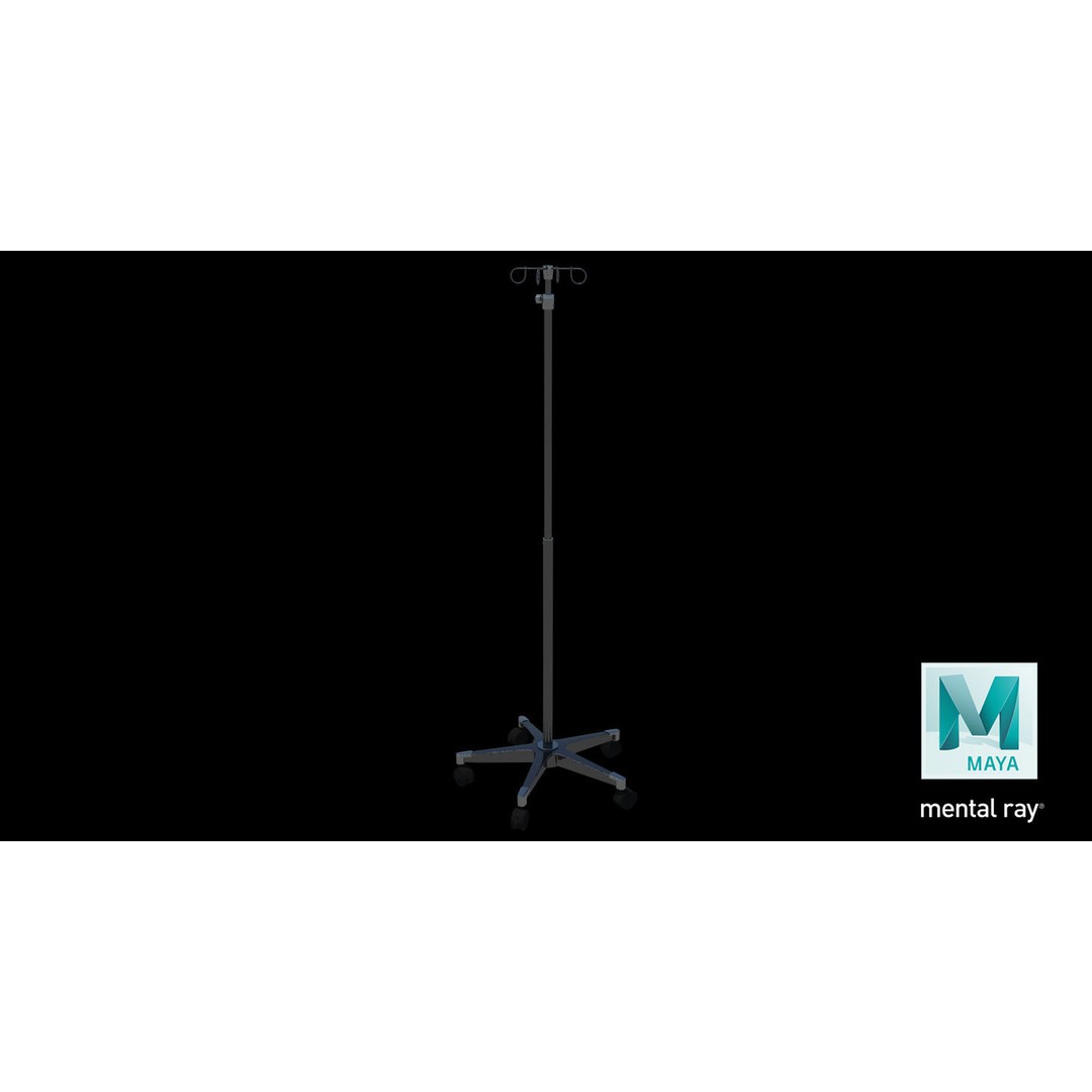 Hospital Drip Stand 3D Model – Low Poly Medical Asset, FBX, PBR - View 33